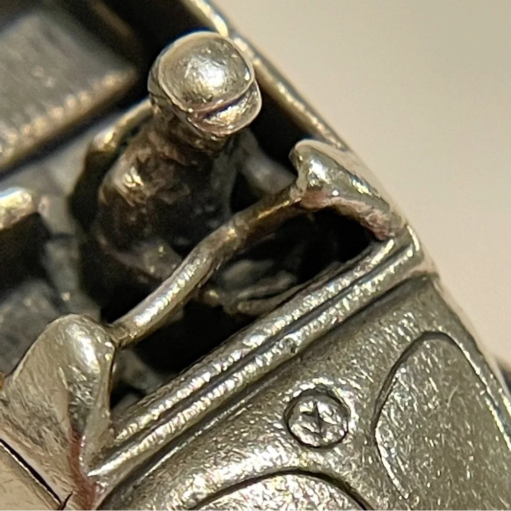 RARE solid 925 sterling silver VW convertible car keychain - Picture 7 of 12